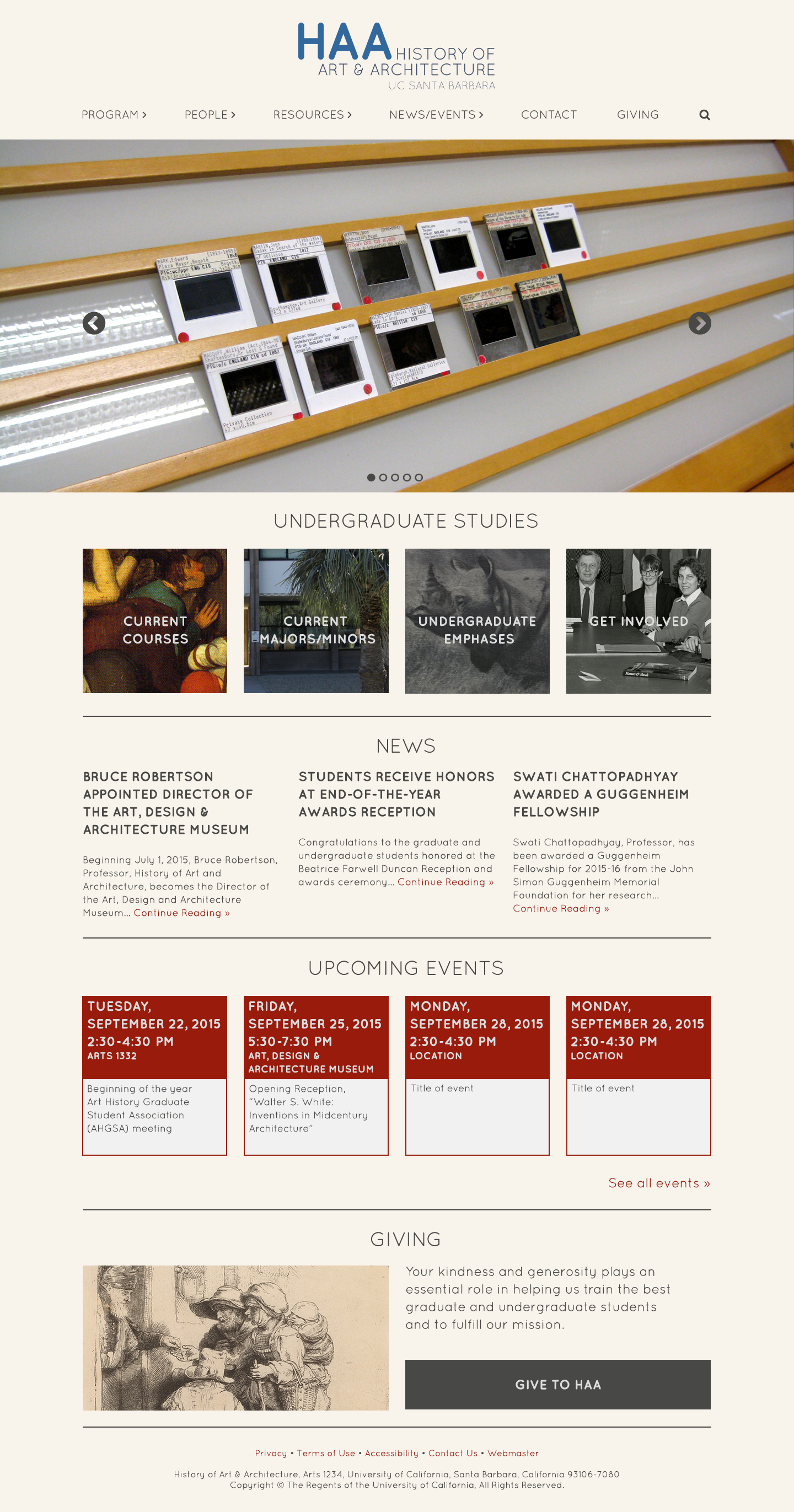 UCSB History of Art & Architecture Website Alison Ho